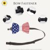 American flag bow fastener clips and strap